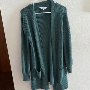 Market & Spruce Teal Open Front Cardigan